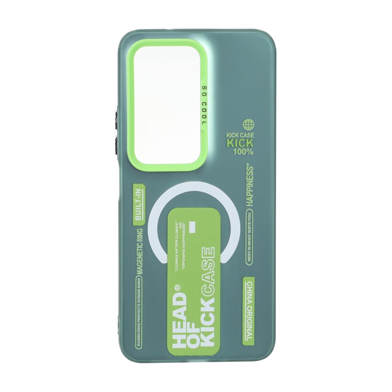 قاب SO COOL طرح مگ سیف Kick Case مدل Xiaomi Redmi 15 4G - سبز